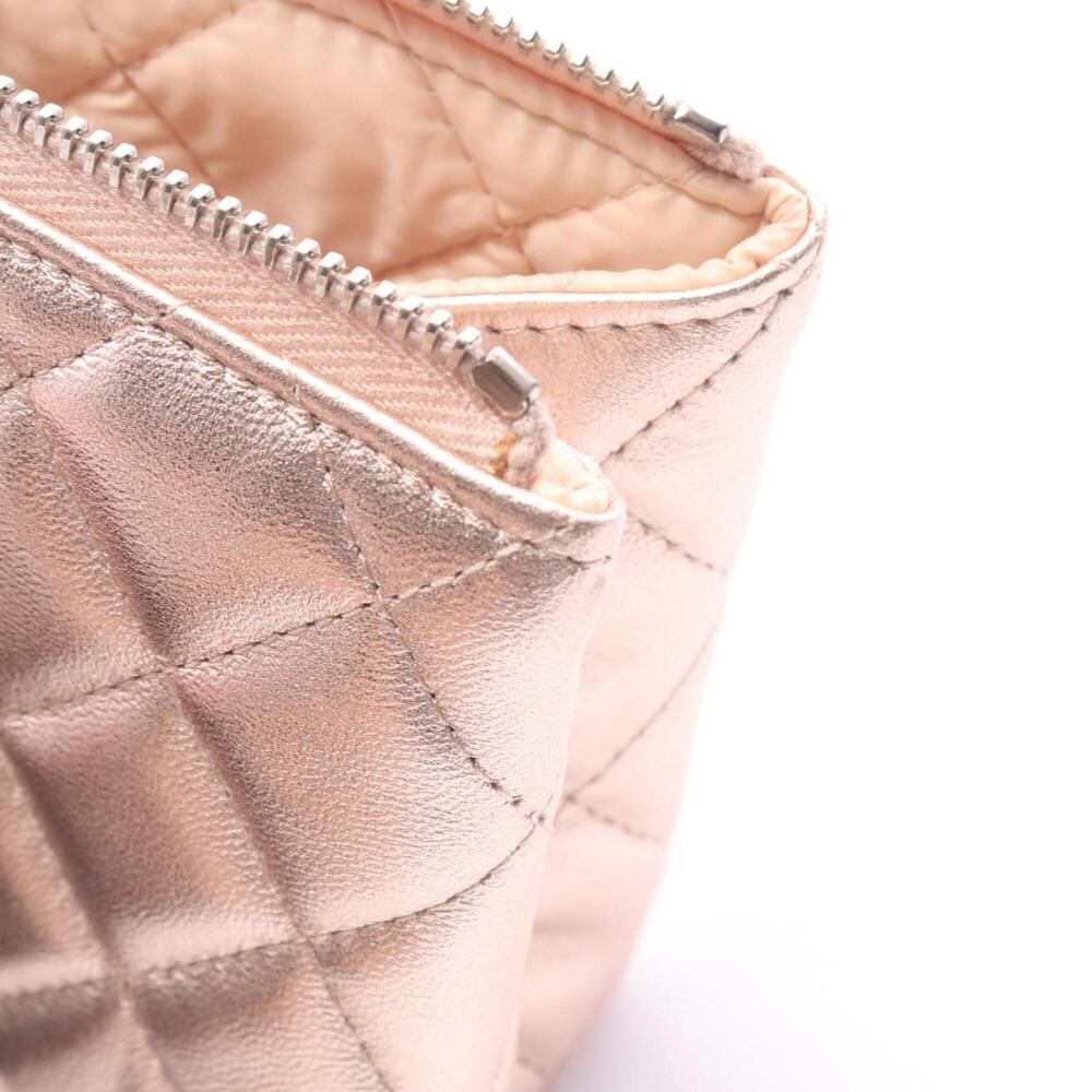 CHANEL Pink Lambskin Leather Pouch - Picture 7 of 8